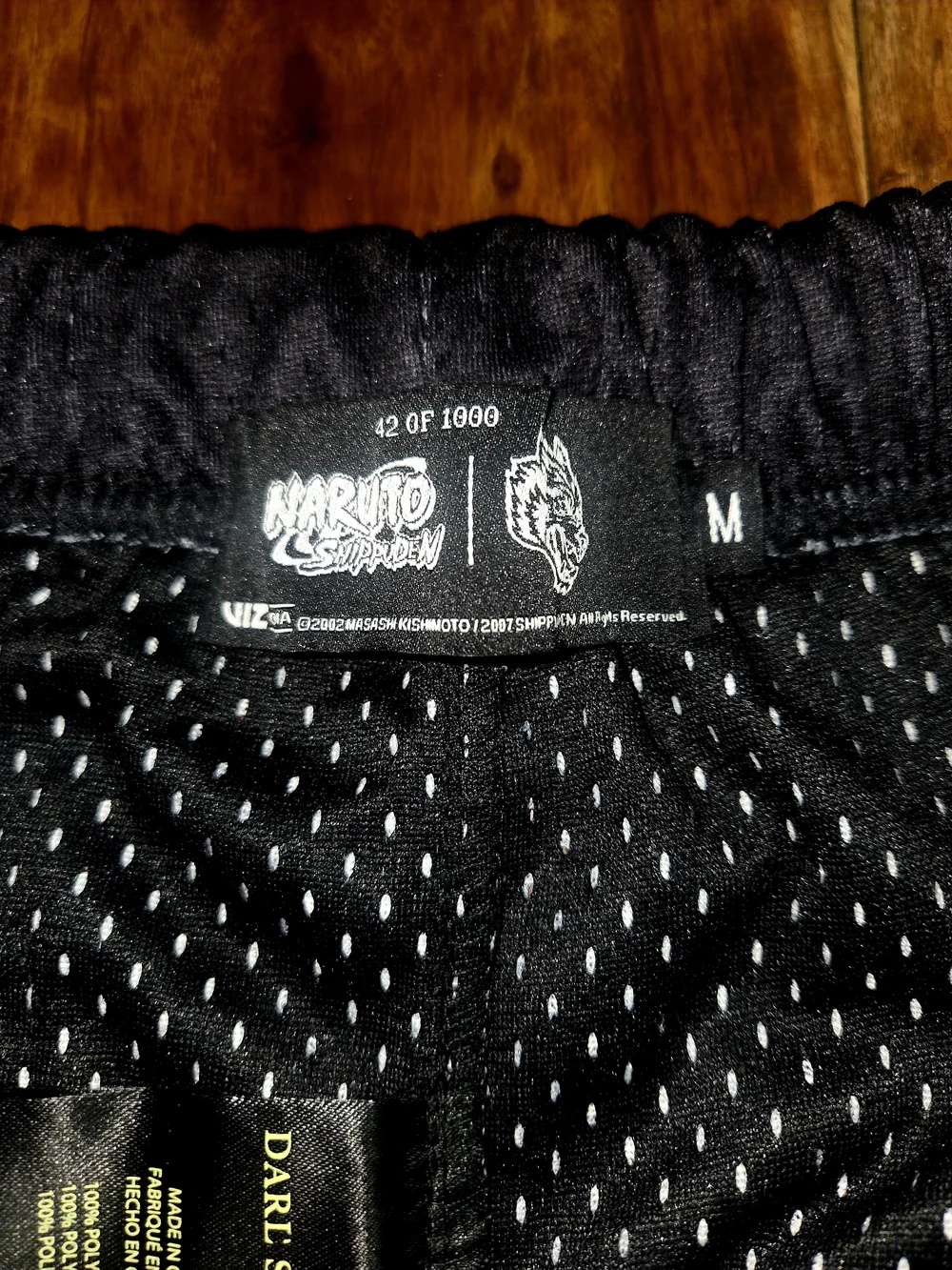 Darc Sport/Naruto Collab Men's Black Athletic Mesh Shorts